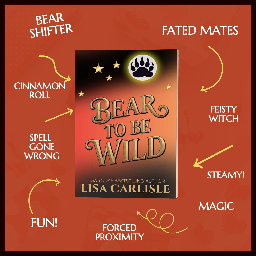 Book cover of 'Bear to Be Wild' by Lisa Carlisle with genre descriptors on a red background